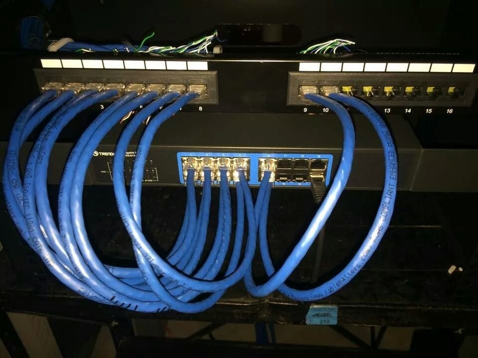 نحوه اتصال پچ کورد از پچ پنل به سوئیچ شبکه